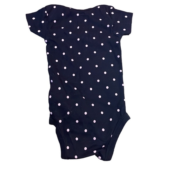 Gerber black onesie with pink polka dots - Picture 5 of 5